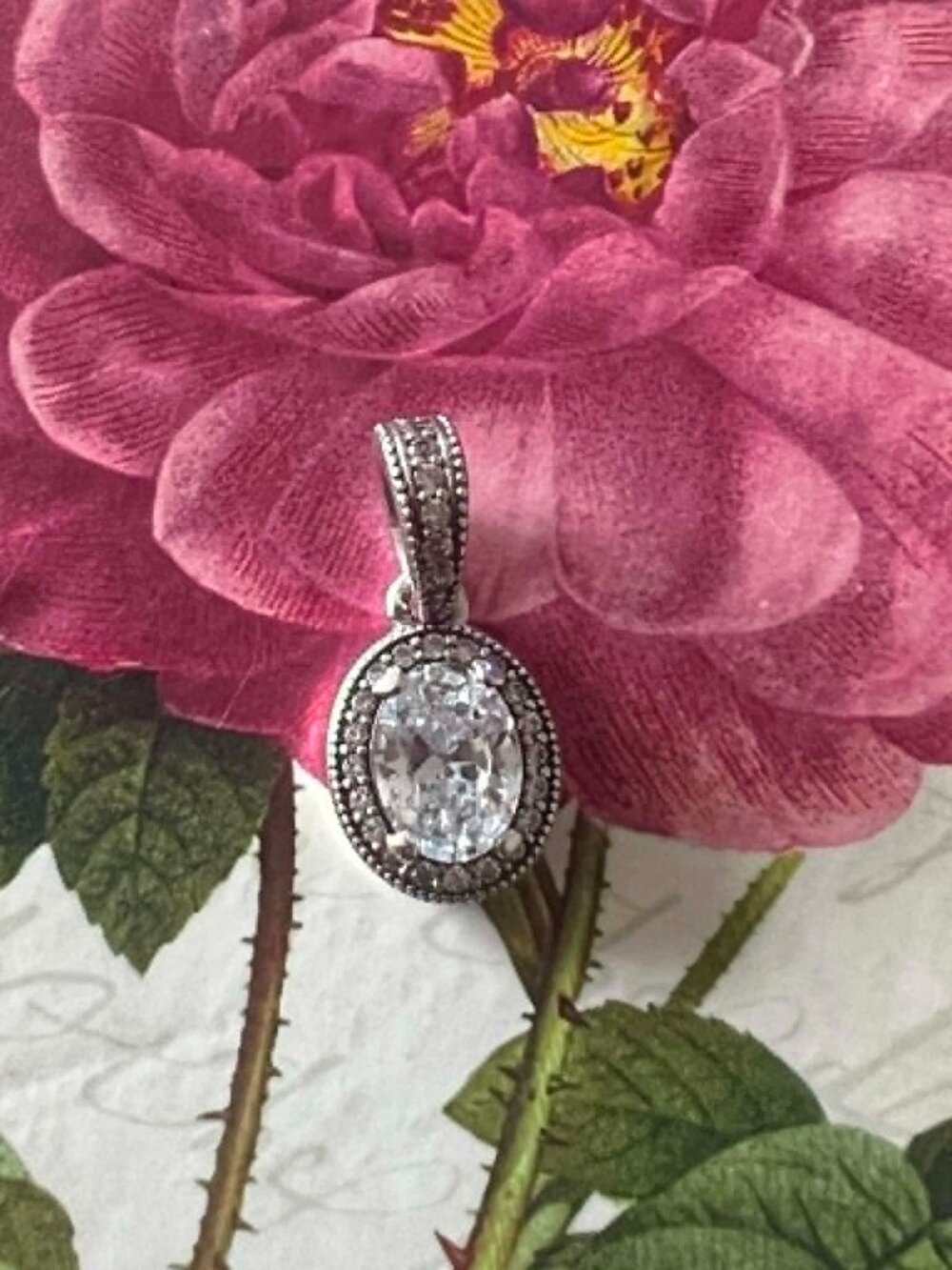 Authentic Pandora Vintage Elegance Pendant #396246CZ